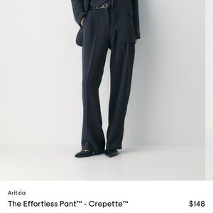 Aritzia Navy Effortless Pant